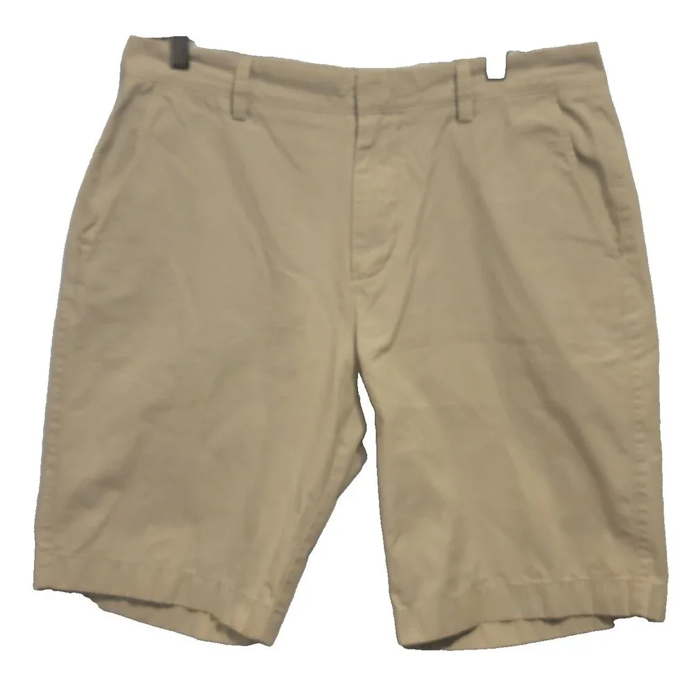 J.Crew Men's Chino Shorts Size 34 Beige Tan 100% Cotton Casual Summer